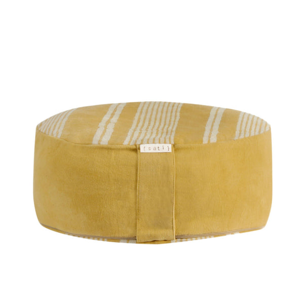 Sati Zafu Meditation Cushion | Mustard Stripe