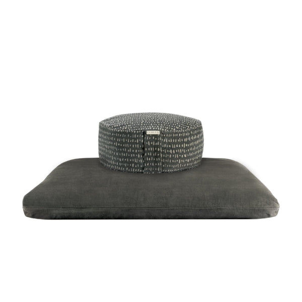 Sati Zafu Meditation Cushion Set | Grey Texture