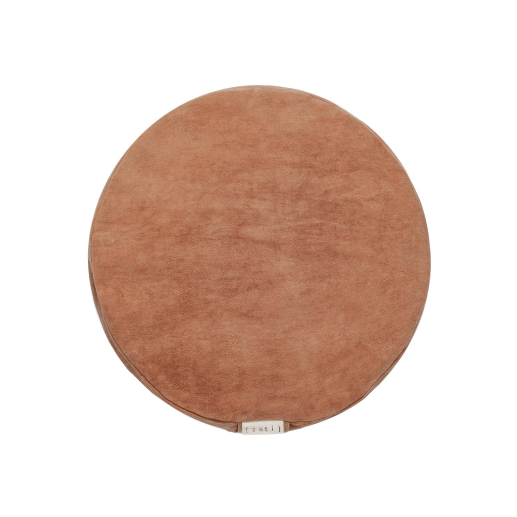 Sati Zafu Meditation Cushion Set | Graphite + Burnt Pink