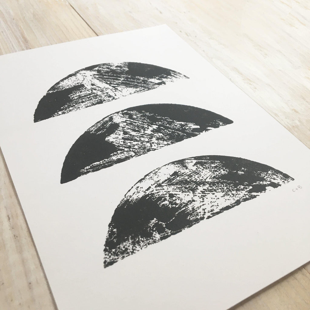 Sati Block Print Artwork | 'Half Moon'